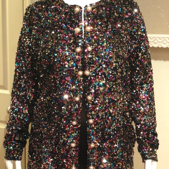 Plus Size Sequin Jacket - Picture 2 of 2